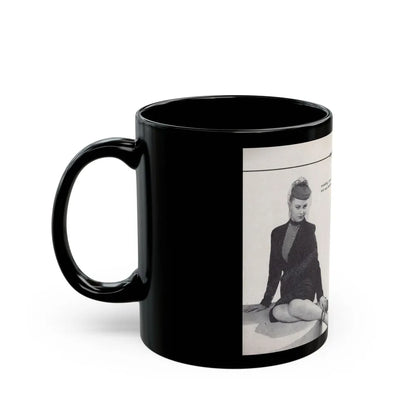 Norma Sykes #154 - 66 PHOTOGRAPHS OF Sabrina U.K. Pocket Mag. Pages 38 & 39 (Vintage Female Icon) Black Coffee Mug-Go Mug Yourself