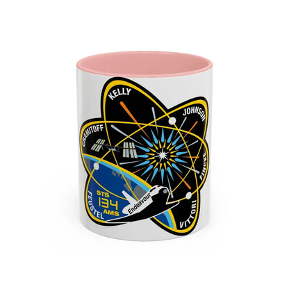 STS 134 (NASA) Accent Coffee Mug-11oz-Pink-Go Mug Yourself