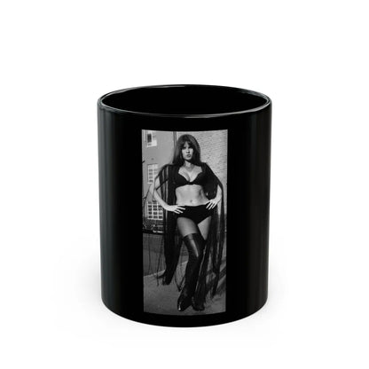 Caroline Munro #232 (Vintage Female Icon) Black Coffee Mug-11oz-Go Mug Yourself