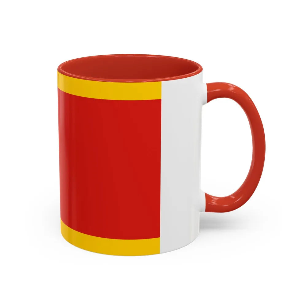 Flag of Kielce Poland - Accent Coffee Mug-Go Mug Yourself