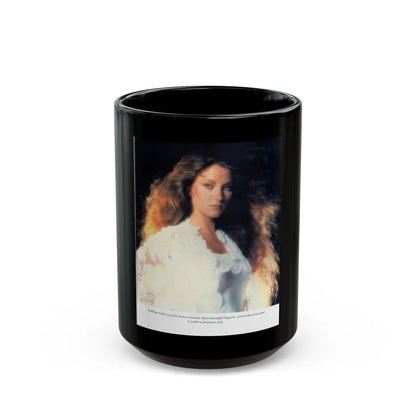 Jane Seymour #47 (Vintage Female Icon) Black Coffee Mug-15oz-Go Mug Yourself