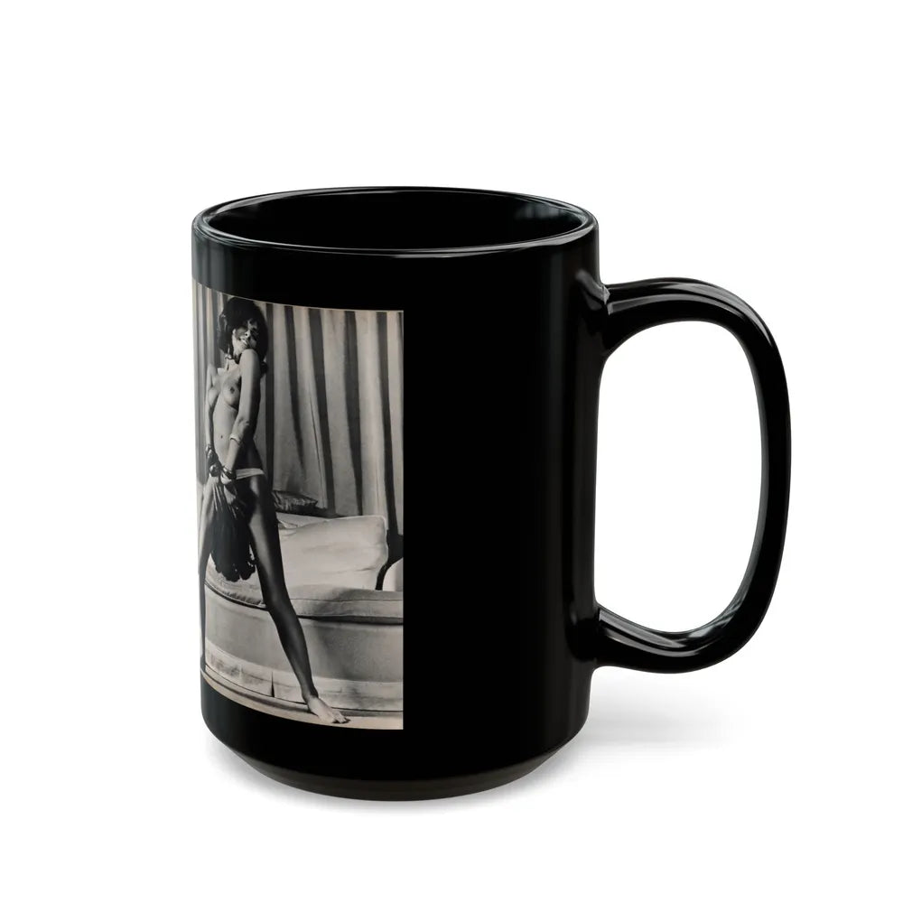 Julie Ege #179 (Vintage Female Icon) Black Coffee Mug-Go Mug Yourself