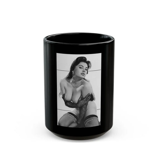 June Palmer #398 (Vintage Female Icon) Black Coffee Mug-15oz-Go Mug Yourself