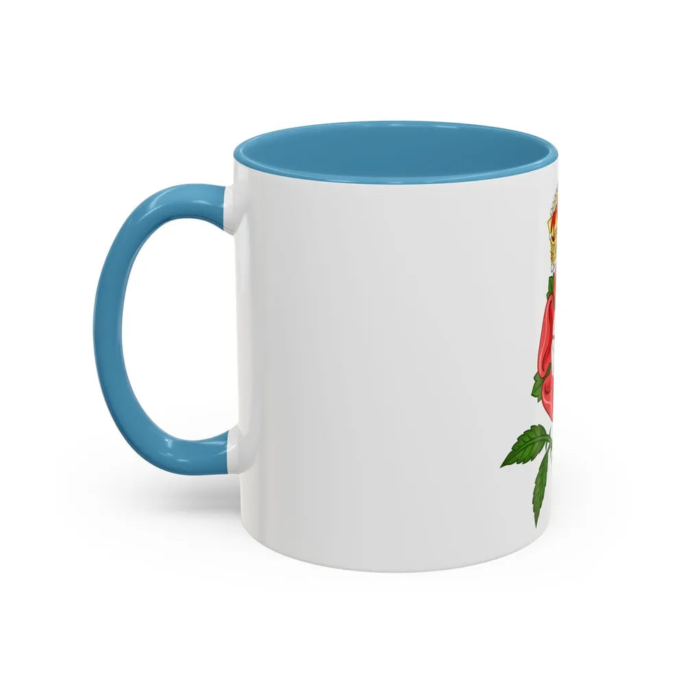 Tudor Rose (Tudor Heraldry) - Accent Coffee Mug-Go Mug Yourself