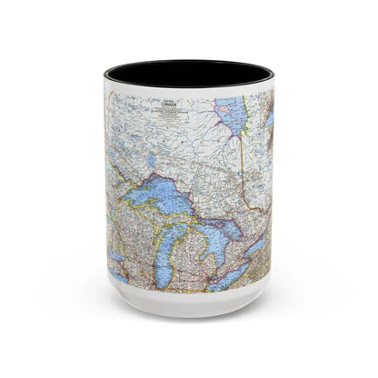 Canada - Central (1963) (Map) Accent Coffee Mug-15oz-Black-Go Mug Yourself