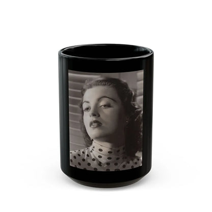 Faith Domergue #195 (Vintage Female Icon) Black Coffee Mug-15oz-Go Mug Yourself