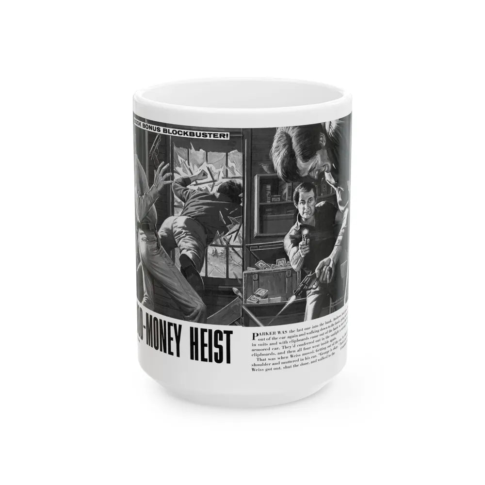 Blood-Money Heist, For Men Only, July 1969 - White Coffee Mug-15oz-Go Mug Yourself