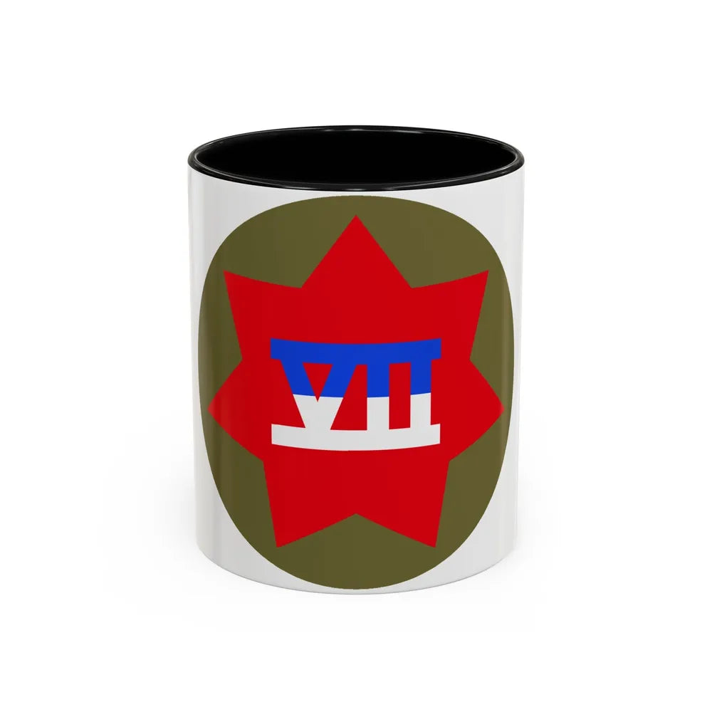 VII Corps (U.S. Army) Accent Coffee Mug-11oz-Black-Go Mug Yourself