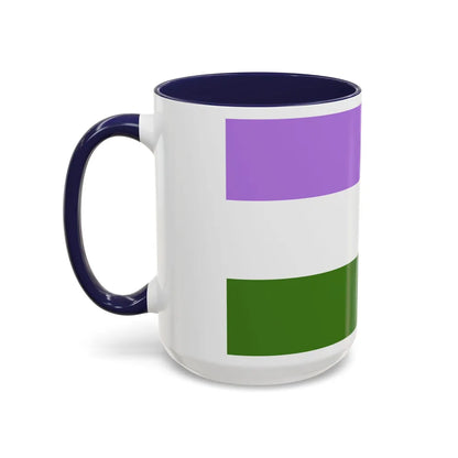 Genderqueer Pride Flag - Accent Coffee Mug-Go Mug Yourself