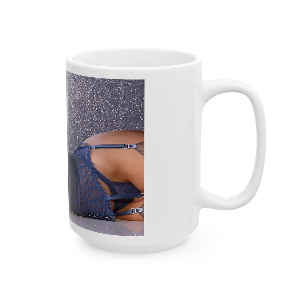 Linda Blair #155 - Topless (Vintage Female Icon) White Coffee Mug-Go Mug Yourself