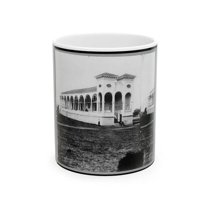 Club House Race Course, Where Federal Officers Were Confined, Charleston, S.C., April 1865 (U.S. Civil War) White Coffee Mug-11oz-Go Mug Yourself