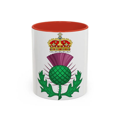 Thistle Royal Badge of Scotland - Accent Coffee Mug-11oz-Red-Go Mug Yourself