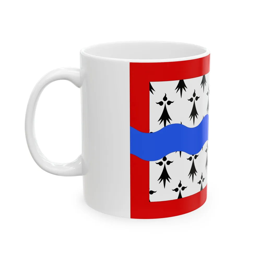 Flag of Haute Vienne France 2 - White Coffee Mug-Go Mug Yourself