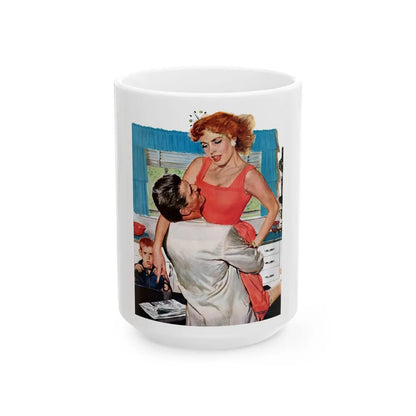 Fiction Illustration in Saturday Evening Post (2) - White Coffee Mug-15oz-Go Mug Yourself