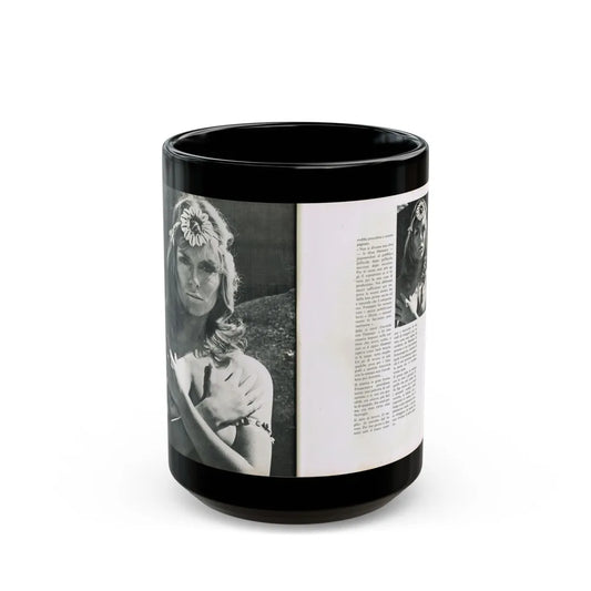 Julie Ege #213 (Vintage Female Icon) Black Coffee Mug-15oz-Go Mug Yourself