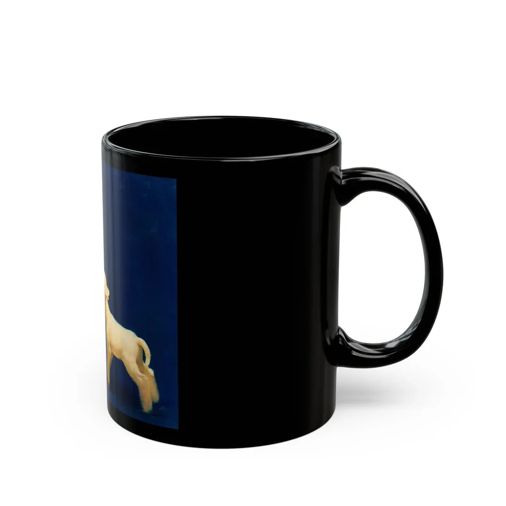 Feeding the Lamb, calendar illustration - Black Coffee Mug-Go Mug Yourself