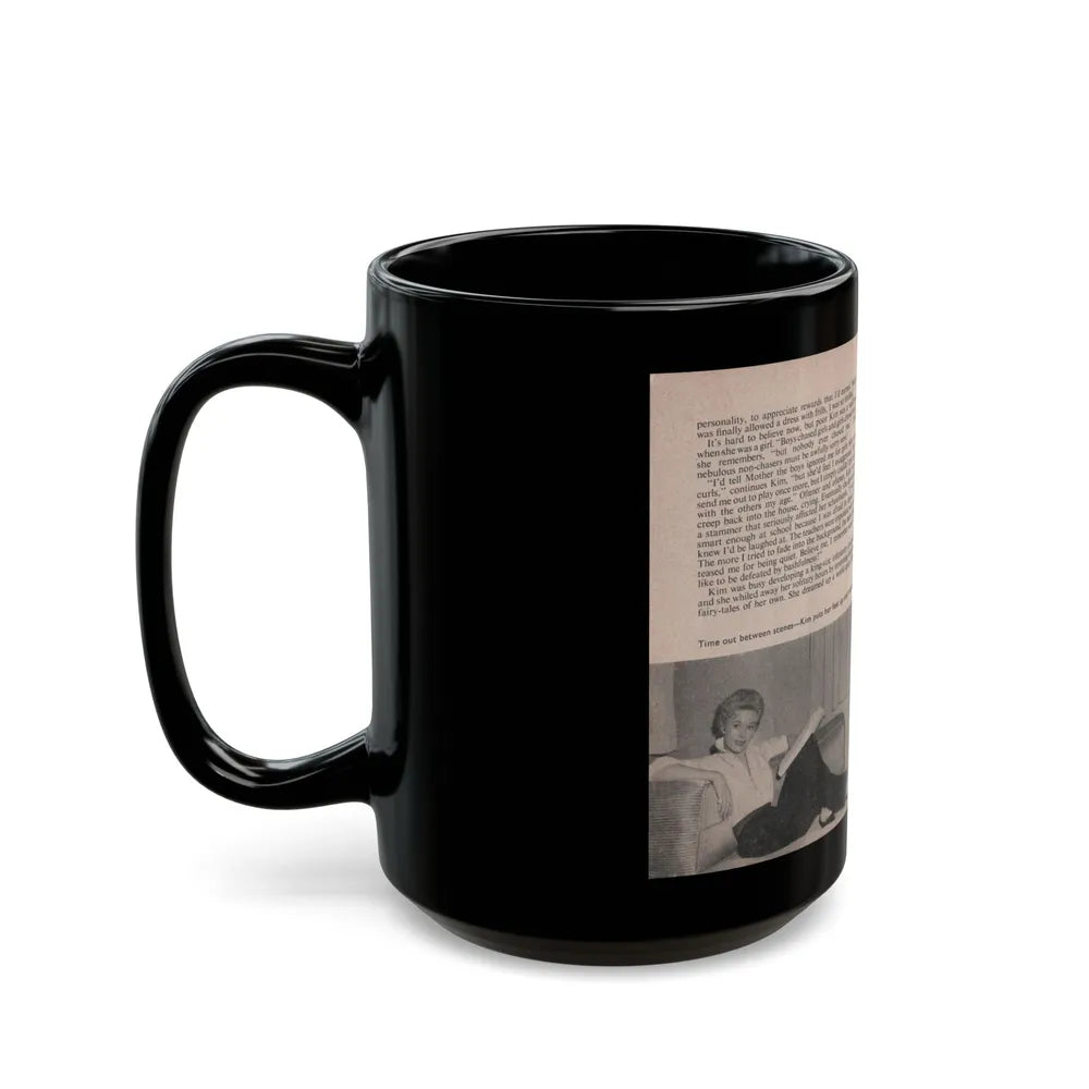 Kim Novak #143 - Scanned Mag. 66 Photos (Vintage Female Icon) Black Coffee Mug-Go Mug Yourself