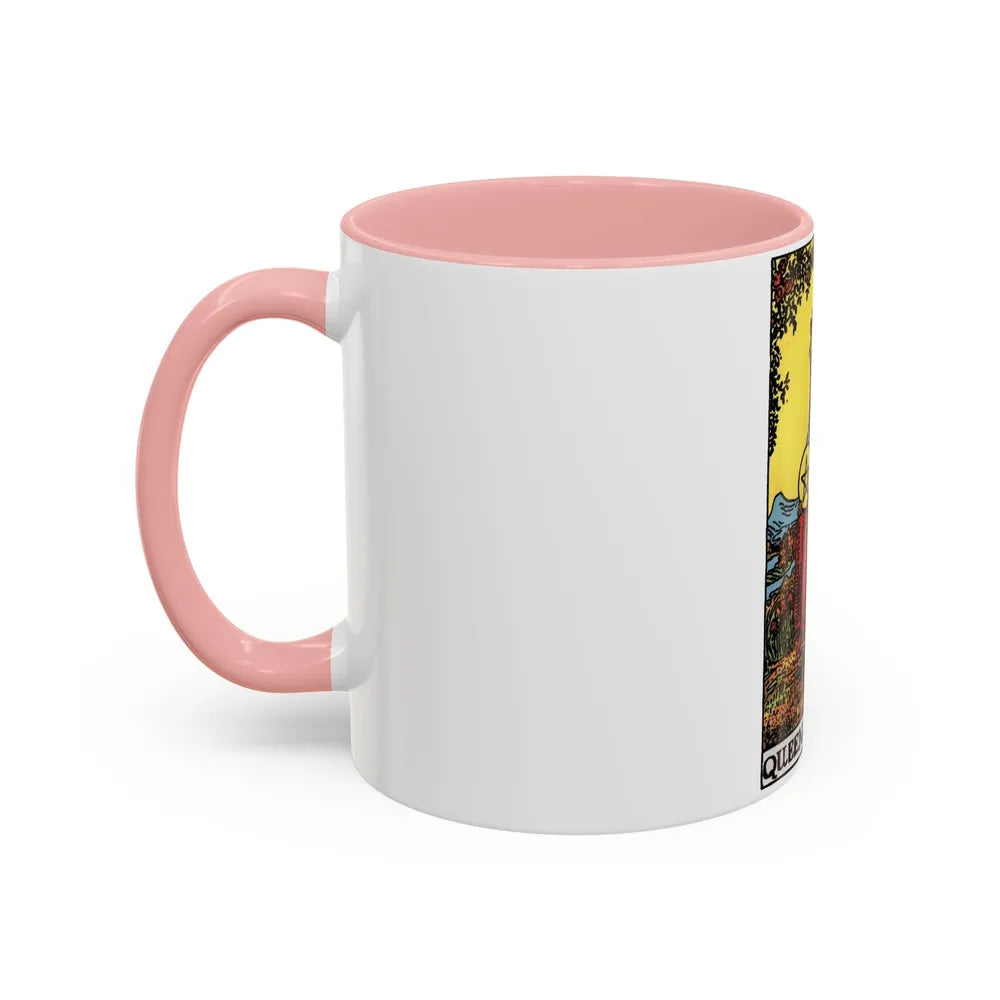 The Queen of Pentacles (Tarot Card) Accent Coffee Mug-Go Mug Yourself