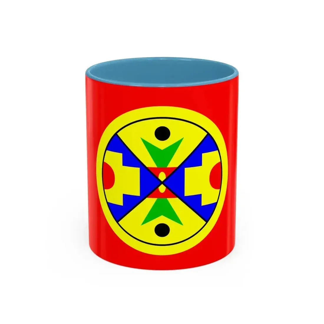 Eel Ground First Nation Flag - Accent Coffee Mug 11oz Light Blue - Go Mug Yourself