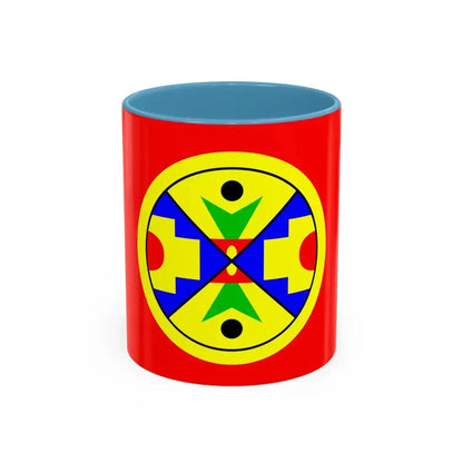 Eel Ground First Nation Flag - Accent Coffee Mug 11oz Light Blue - Go Mug Yourself