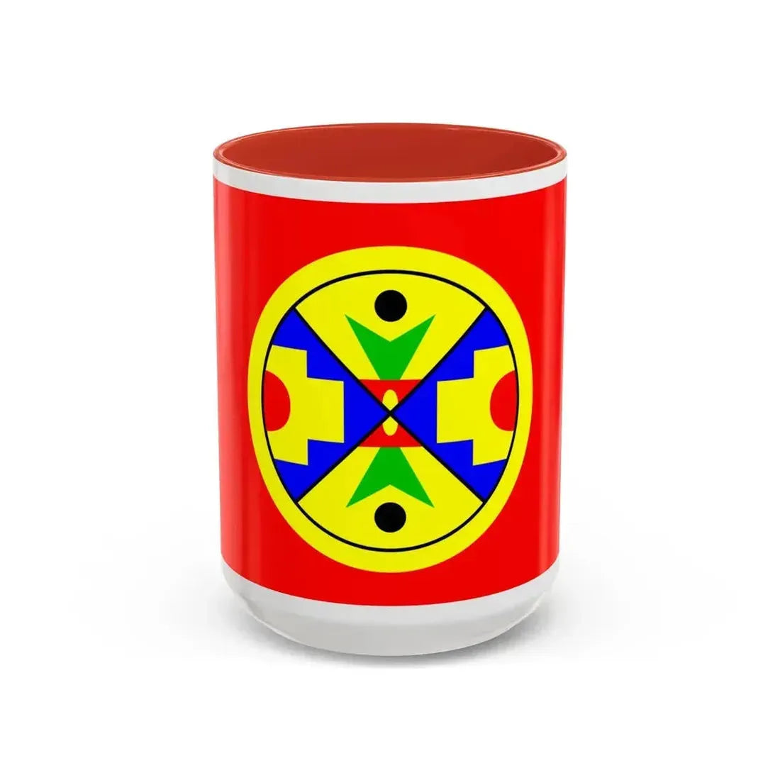 Eel Ground First Nation Flag - Accent Coffee Mug 15oz Red - Go Mug Yourself