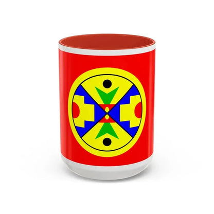 Eel Ground First Nation Flag - Accent Coffee Mug 15oz Red - Go Mug Yourself