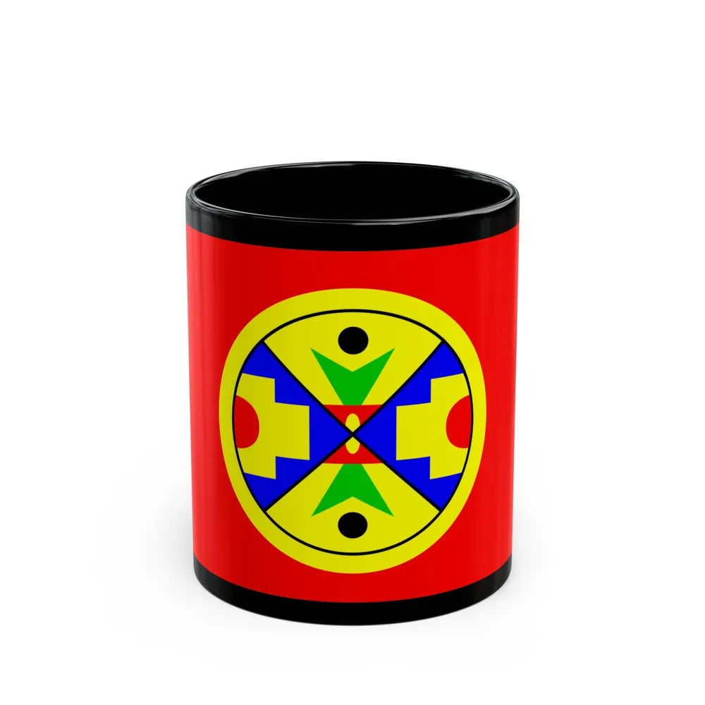 Eel Ground First Nation Flag - Black Coffee Mug-11oz-Go Mug Yourself