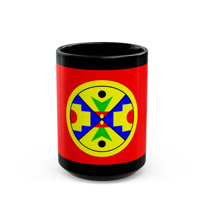 Eel Ground First Nation Flag - Black Coffee Mug-15oz-Go Mug Yourself