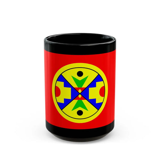 Eel Ground First Nation Flag - Black Coffee Mug-15oz-Go Mug Yourself