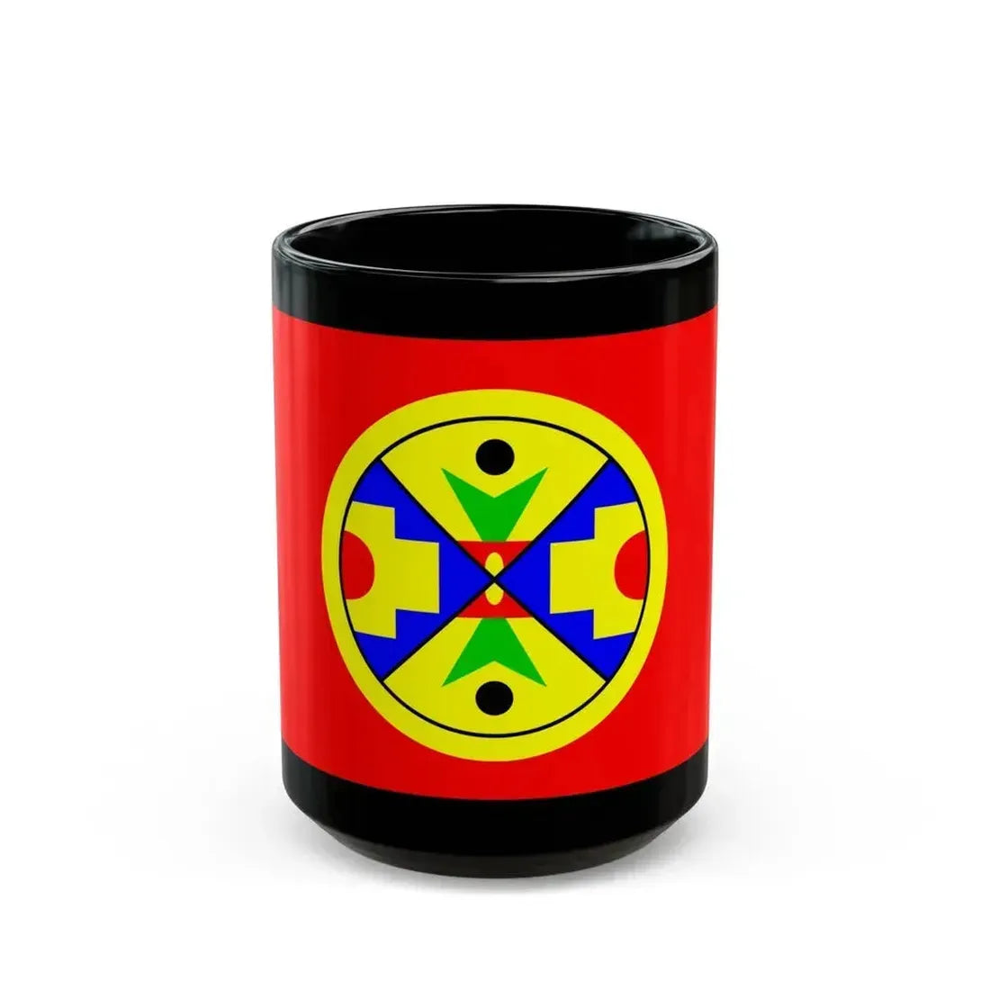 Eel Ground First Nation Flag - Black Coffee Mug 15oz - Go Mug Yourself