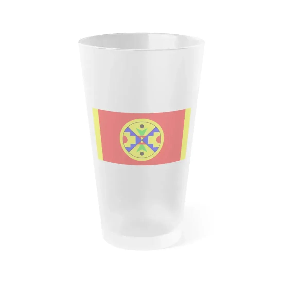 Eel Ground First Nation Flag - Frosted Pint Glass 16oz 16oz Frosted - Go Mug Yourself
