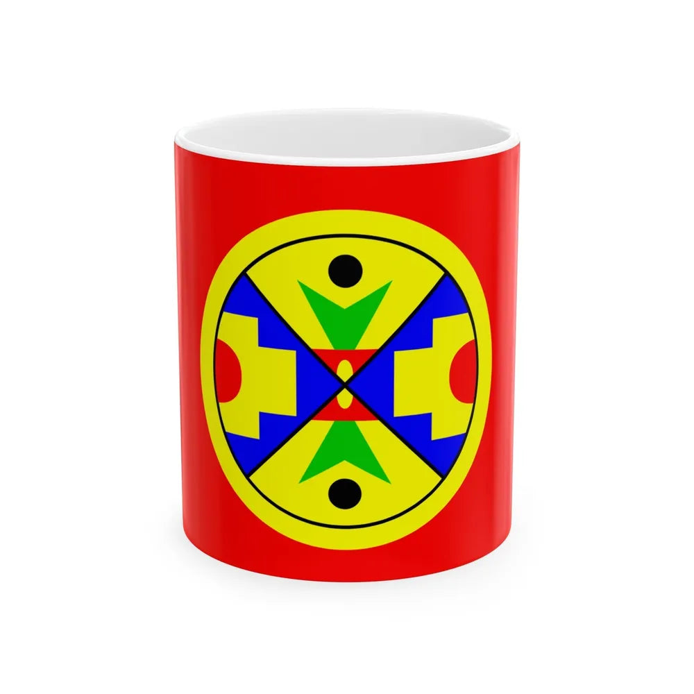 Eel Ground First Nation Flag - White Coffee Mug-11oz-Go Mug Yourself