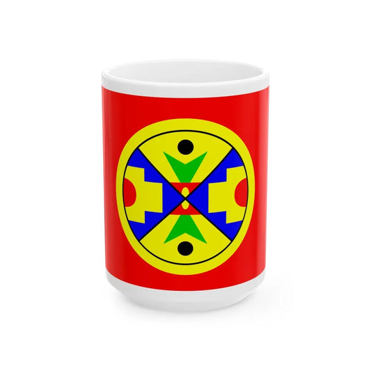 Eel Ground First Nation Flag - White Coffee Mug-15oz-Go Mug Yourself