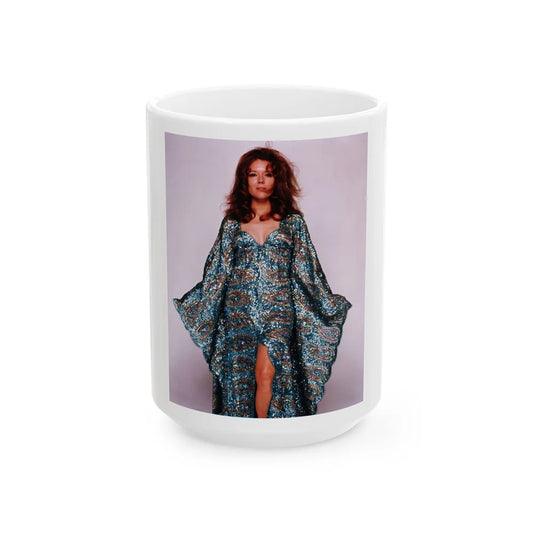 Diana Rigg #30 (Vintage Female Icon) White Coffee Mug-15oz-Go Mug Yourself