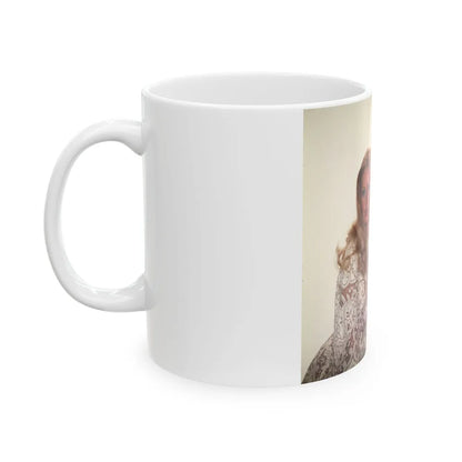 Veronica Carlson #102 with, Hammer Actress Kate O'Mara (Vintage Female Icon) White Coffee Mug-Go Mug Yourself