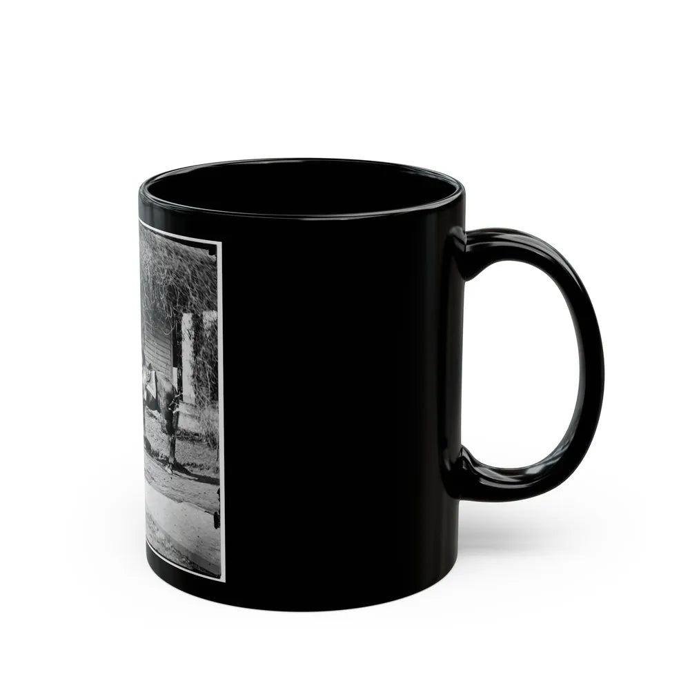 City Point, Virginia. Gen. Rufus Ingalls' Horse And Dog (U.S. Civil War) Black Coffee Mug-Go Mug Yourself