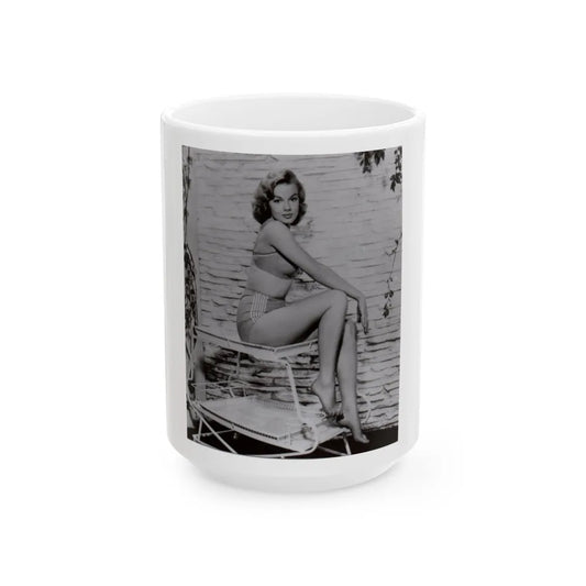 Leslie Parrish #42 1 (Vintage Female Icon) White Coffee Mug-15oz-Go Mug Yourself