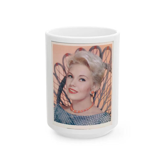 Kim Novak #126 (Vintage Female Icon) White Coffee Mug-15oz-Go Mug Yourself