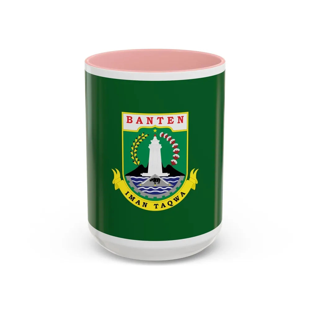 Flag of Banten Indonesia - Accent Coffee Mug-15oz-Pink-Go Mug Yourself