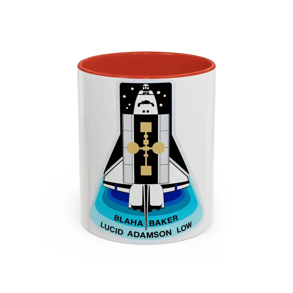 STS 43 (NASA) Accent Coffee Mug-11oz-Red-Go Mug Yourself