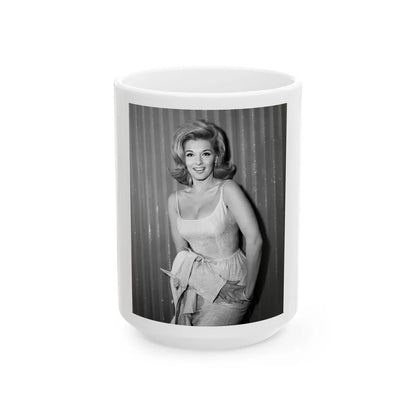 Nancy Kovack #32 (Vintage Female Icon) White Coffee Mug-15oz-Go Mug Yourself