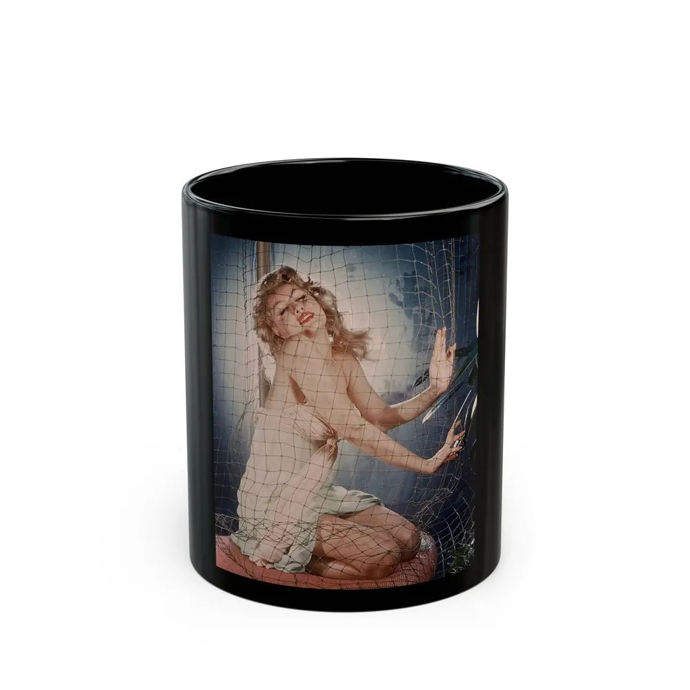 Julie Newmar #385 (Vintage Female Icon) Black Coffee Mug-11oz-Go Mug Yourself