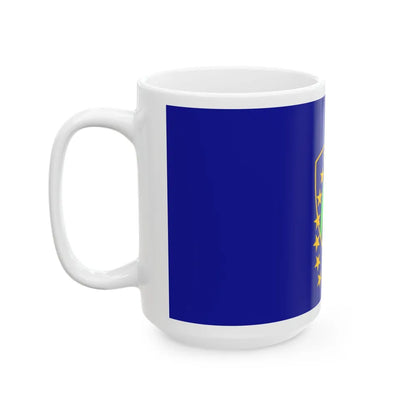 Flag of Tuzla Canton Bosnia and Herzegovina - White Coffee Mug-Go Mug Yourself