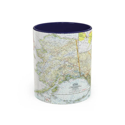 USA - Alaska (1959) (Map) Accent Coffee Mug-11oz-Navy-Go Mug Yourself