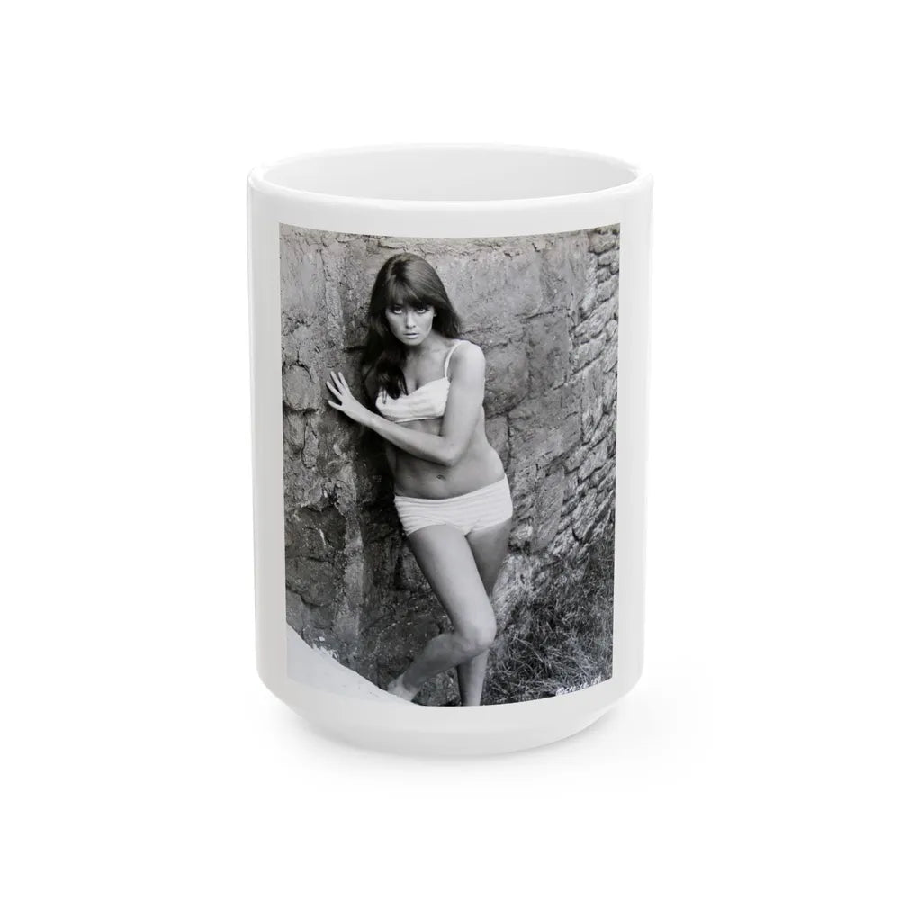 Caroline Munro #341 (Vintage Female Icon) White Coffee Mug-15oz-Go Mug Yourself