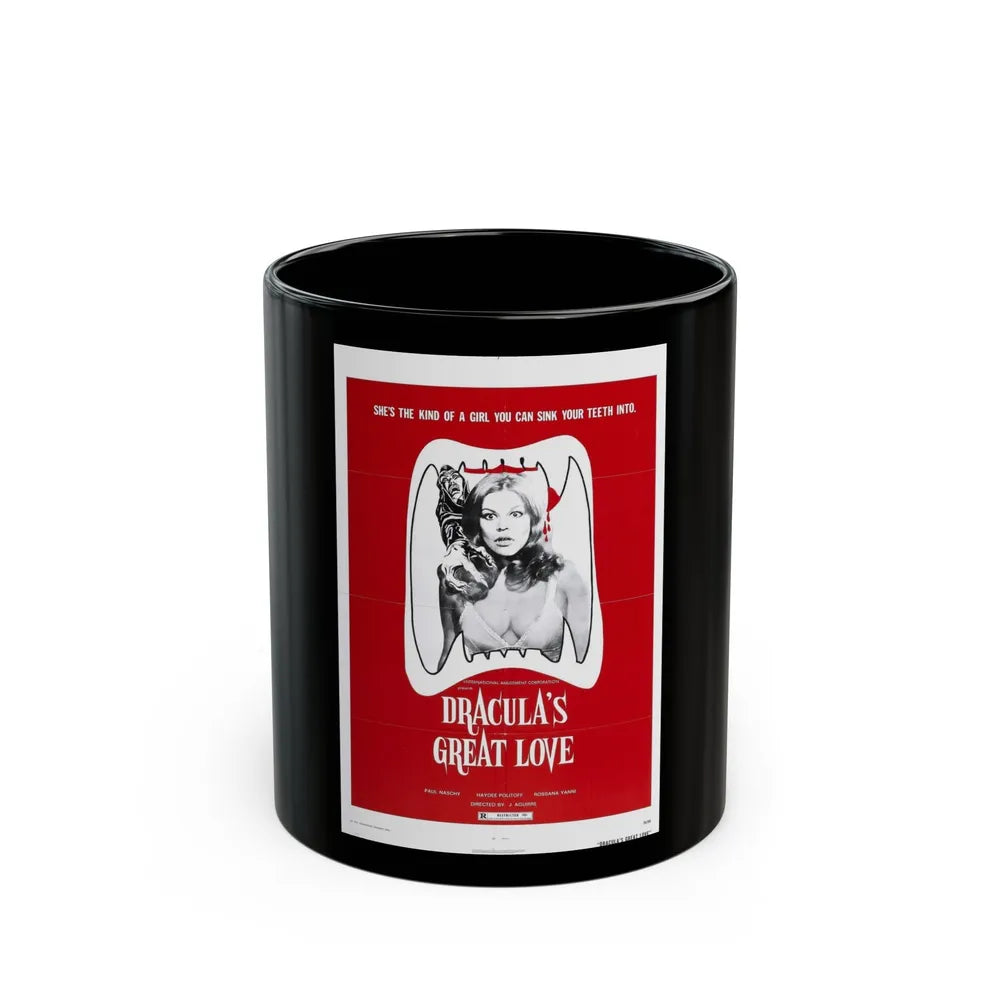 DRACULA'S GREAT LOVE 1973 Movie Poster - Black Coffee Mug-11oz-Go Mug Yourself