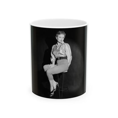 Carol Ohmart #40 (Vintage Female Icon) White Coffee Mug-11oz-Go Mug Yourself