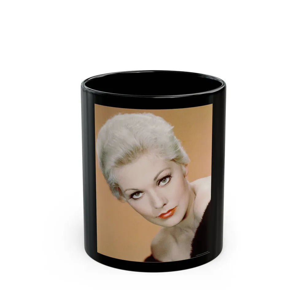 Kim Novak #326 (Vintage Female Icon) Black Coffee Mug-11oz-Go Mug Yourself