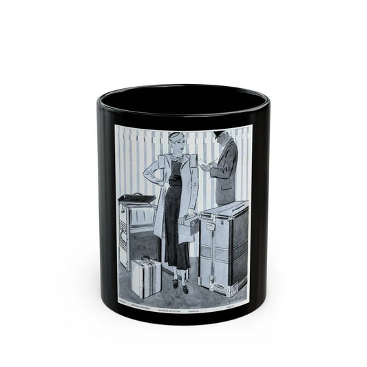 Fashion Illustration, 1933 - Black Coffee Mug-11oz-Go Mug Yourself