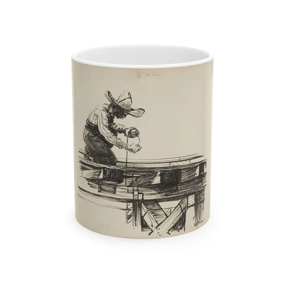 Blue Book Magazine Illustration - White Coffee Mug-11oz-Go Mug Yourself